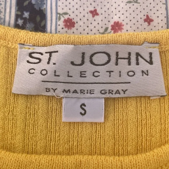 Vintage St. John yellow ribbed shirt - Picture 3 of 7